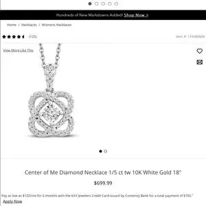 Center of me diamond deals necklace kay jewelers